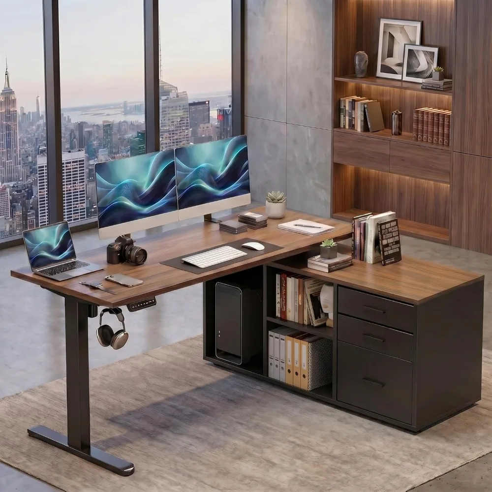 Desk Setup Height - HUANUO 55-calowe biurko narożne w kształcie