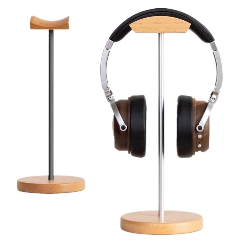 Headphone Hook Under - Stojak na słuchawki z drewna orzecha