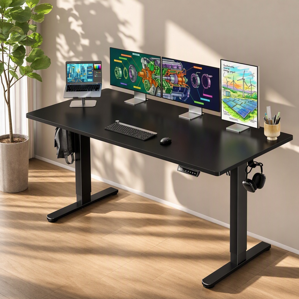 Desk Setup Height - Elektryczne biurko z regulacją wysokości, blat