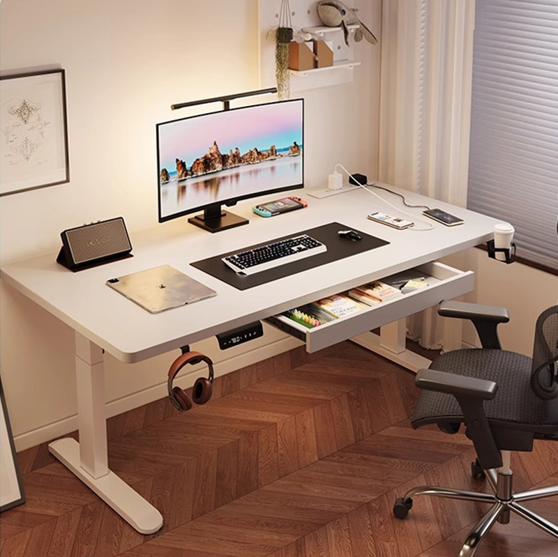 Desk Setup Height - Nowoczesne elektryczne biurko stojące z dwoma