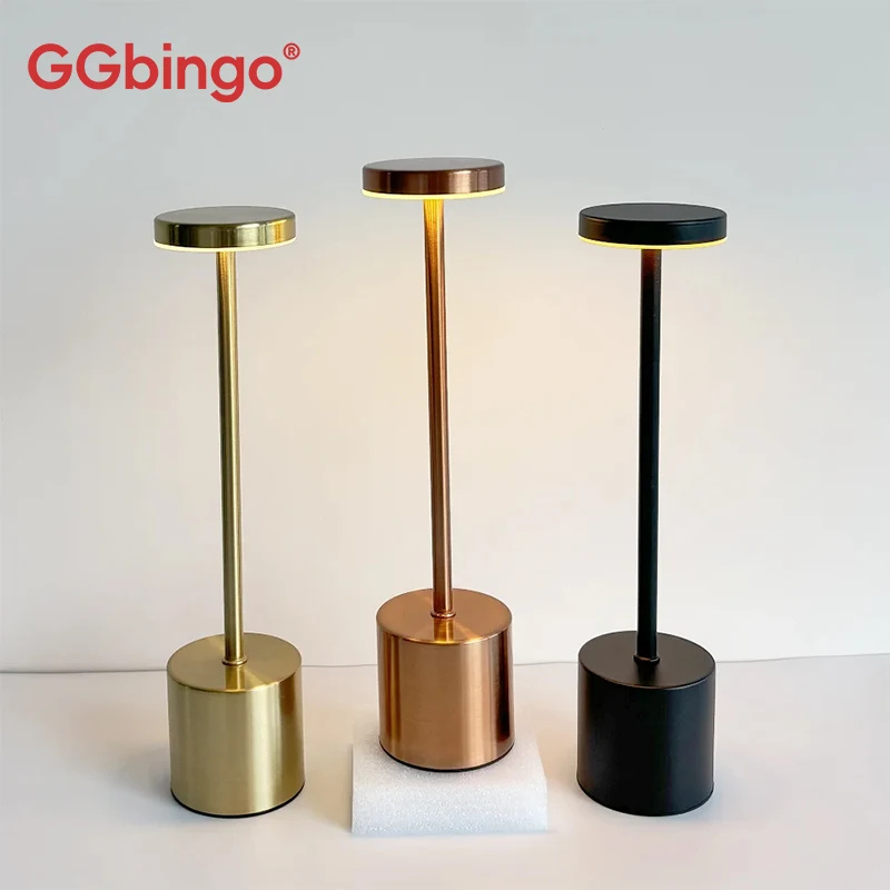 Yellow Desk Setup - 3-kolorowa ładowalna bezprzewodowa lampa stołowa LED