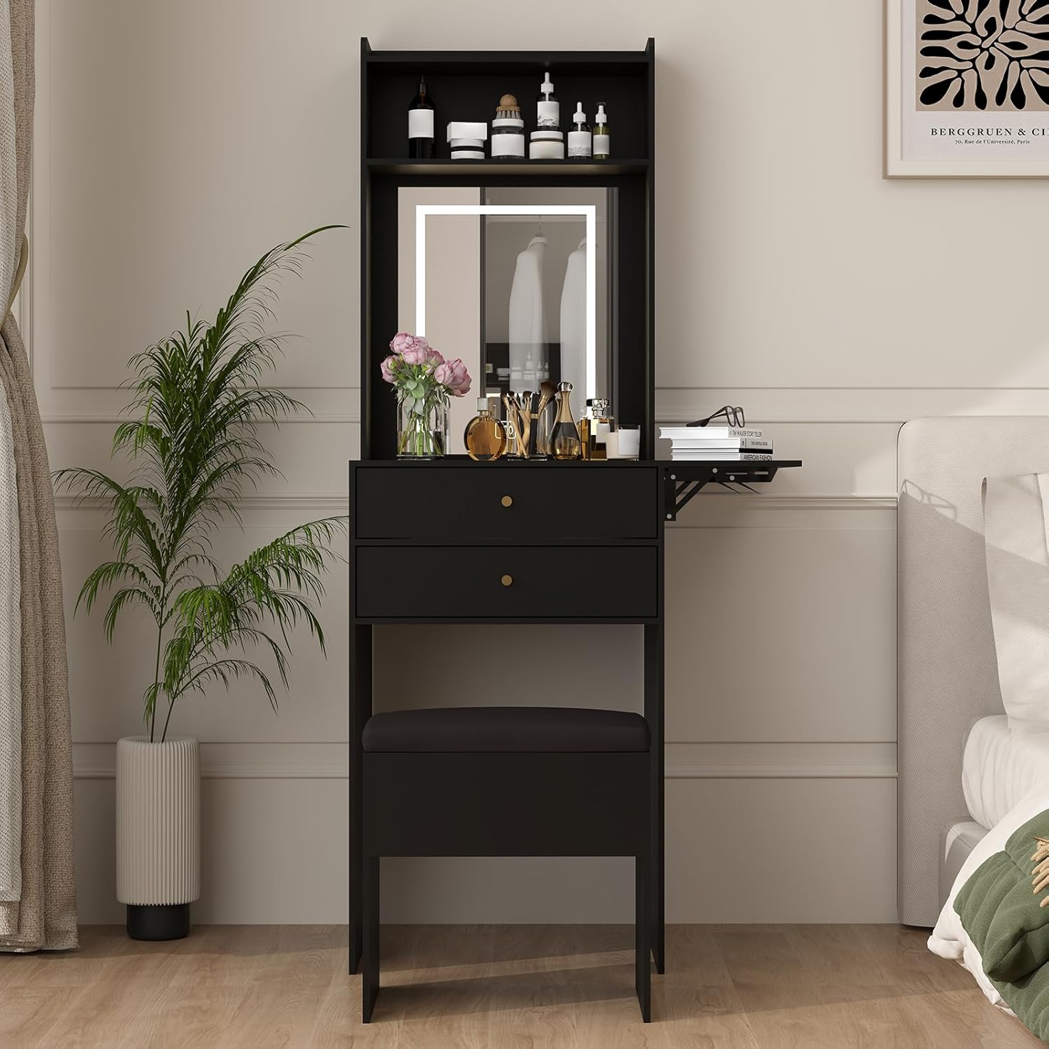 Mini czarny zestaw toaletki do – Desk Vanity Setup recenzja i cena