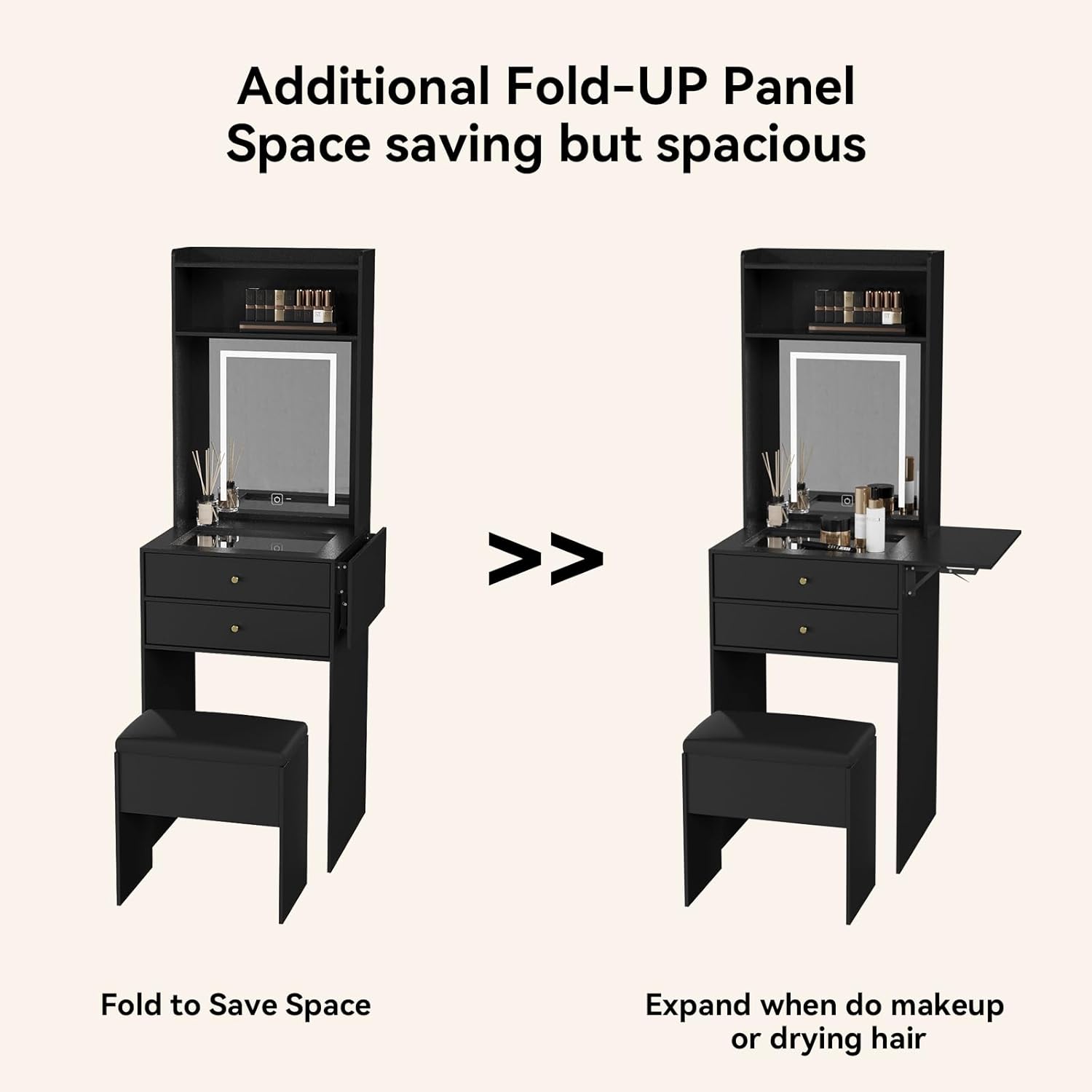 Mini czarny zestaw toaletki do – Desk Vanity Setup recenzja i cena