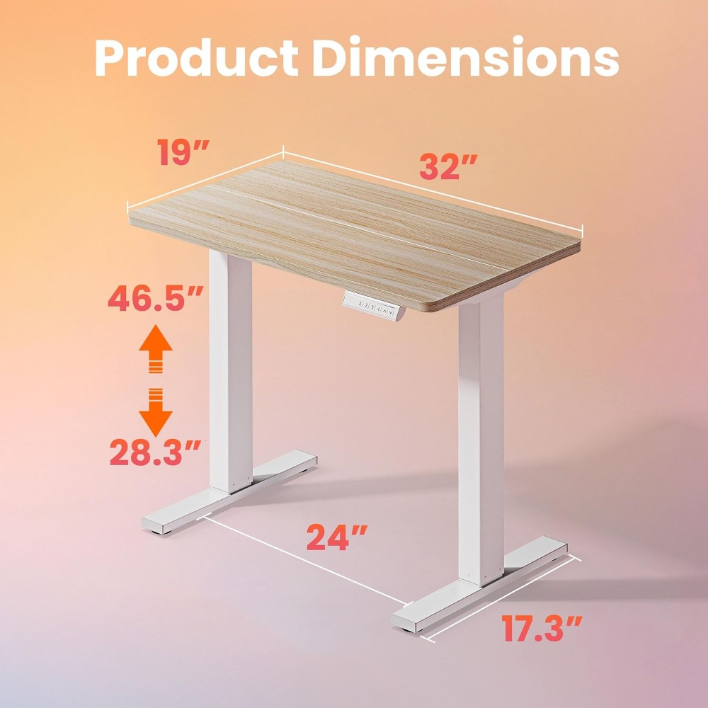 Małe elektryczne biurko stojąc – Desk Setup Height recenzja i cena