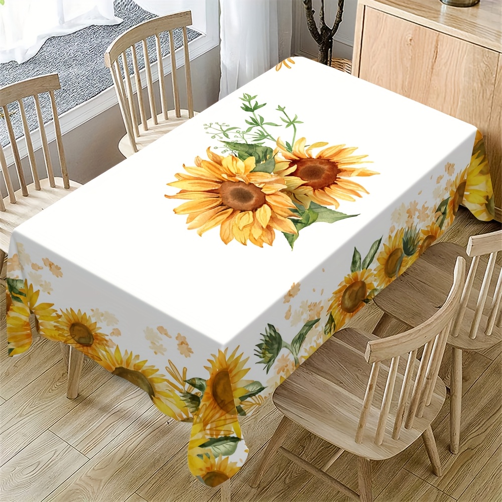Prostokątny obrus z nadrukiem  – Yellow Desk Setup recenzja i cena