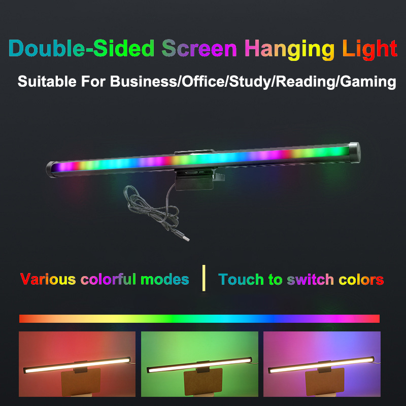 Lampa stołowa RGB 40 cm, lampk – Yellow Desk Setup recenzja i cena